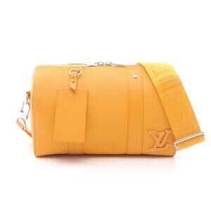 Louis Vuitton City Keepall Shoulder Bag Leather Aerogram Yellow